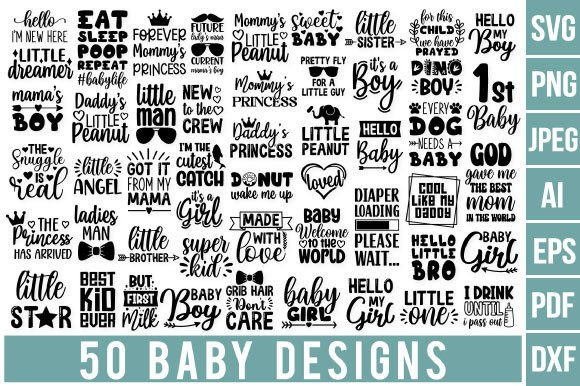 Baby Svg Bundle for Commercial Graphics and Illustrations