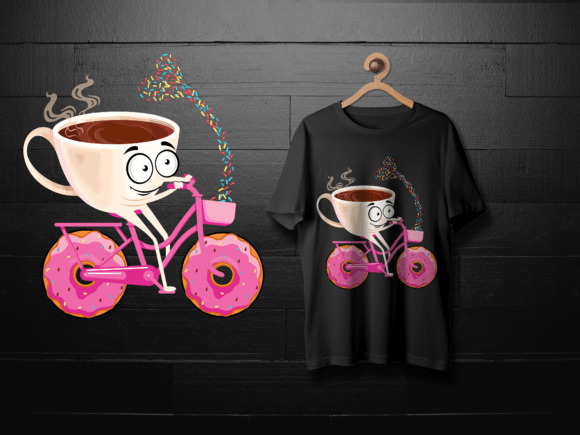 Bike for Donut Graphics for T-Shirt Designs