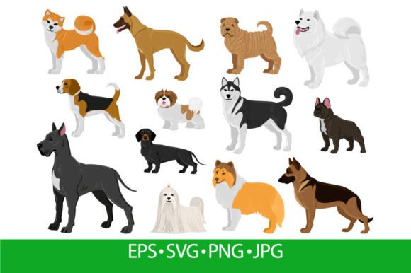 Cartoon Dogs Funny Graphics for Branding and Marketing