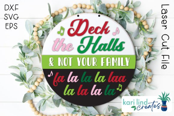 Deck the Halls Funny Christmas Sign SVG for Local Business Branding