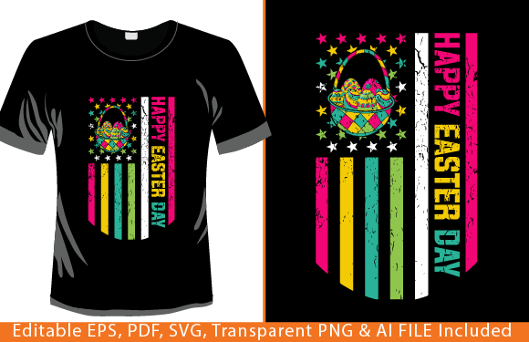 Easter Day American Eggs Flag Funny Men T-Shirt Graphics