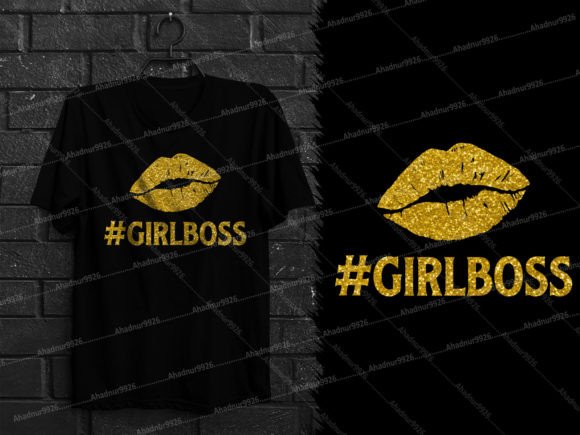 Girls Woman T Shirt girlboss Graphics for T-Shirt Designs