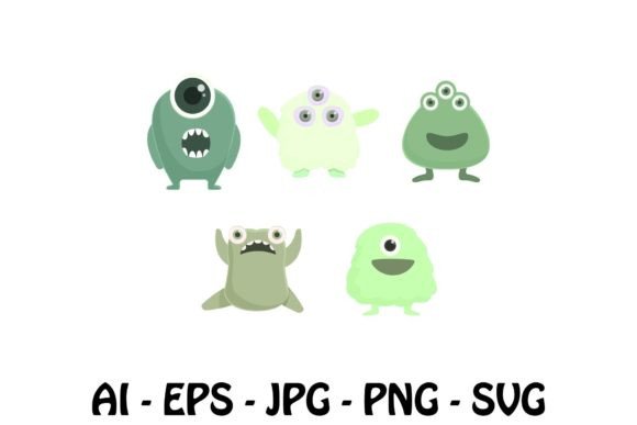 Monster Cute Funny Graphics for Branding and Marketing