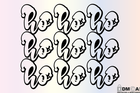Santa Claus Hohoho SVG for Print Templates and Graphics