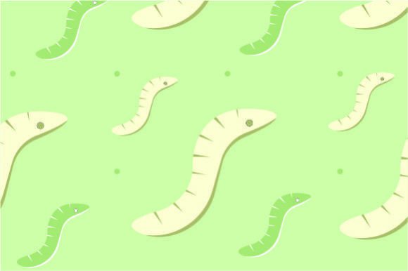 Seamless Pattern with Cute Worms for Creative Projects