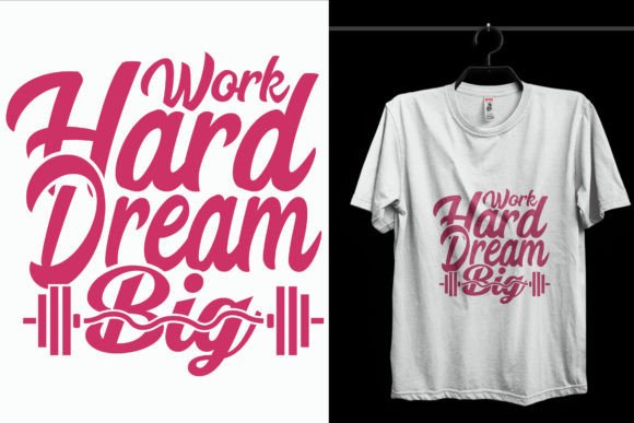 Work Hard Gym T-Shirt Design for Branding and Packaging